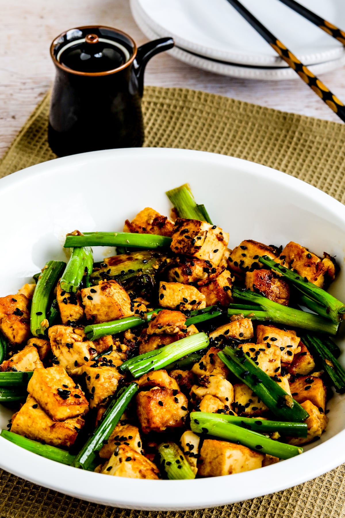 Genuine Tofu Stir-Fry with Soy-Ginger Sauce