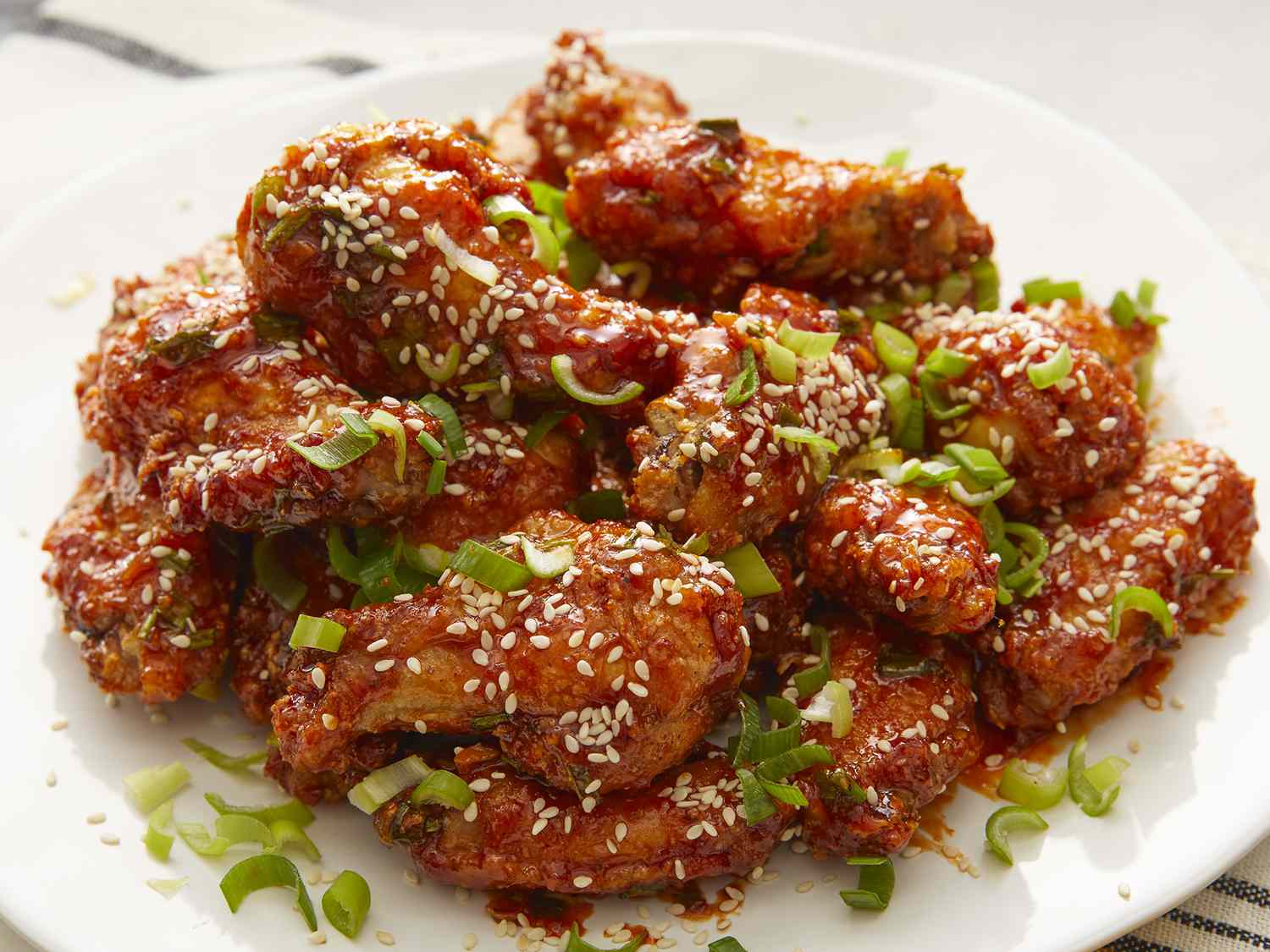 Double-Fried Korean Chicken Wings with Spicy Garlic Sauce
