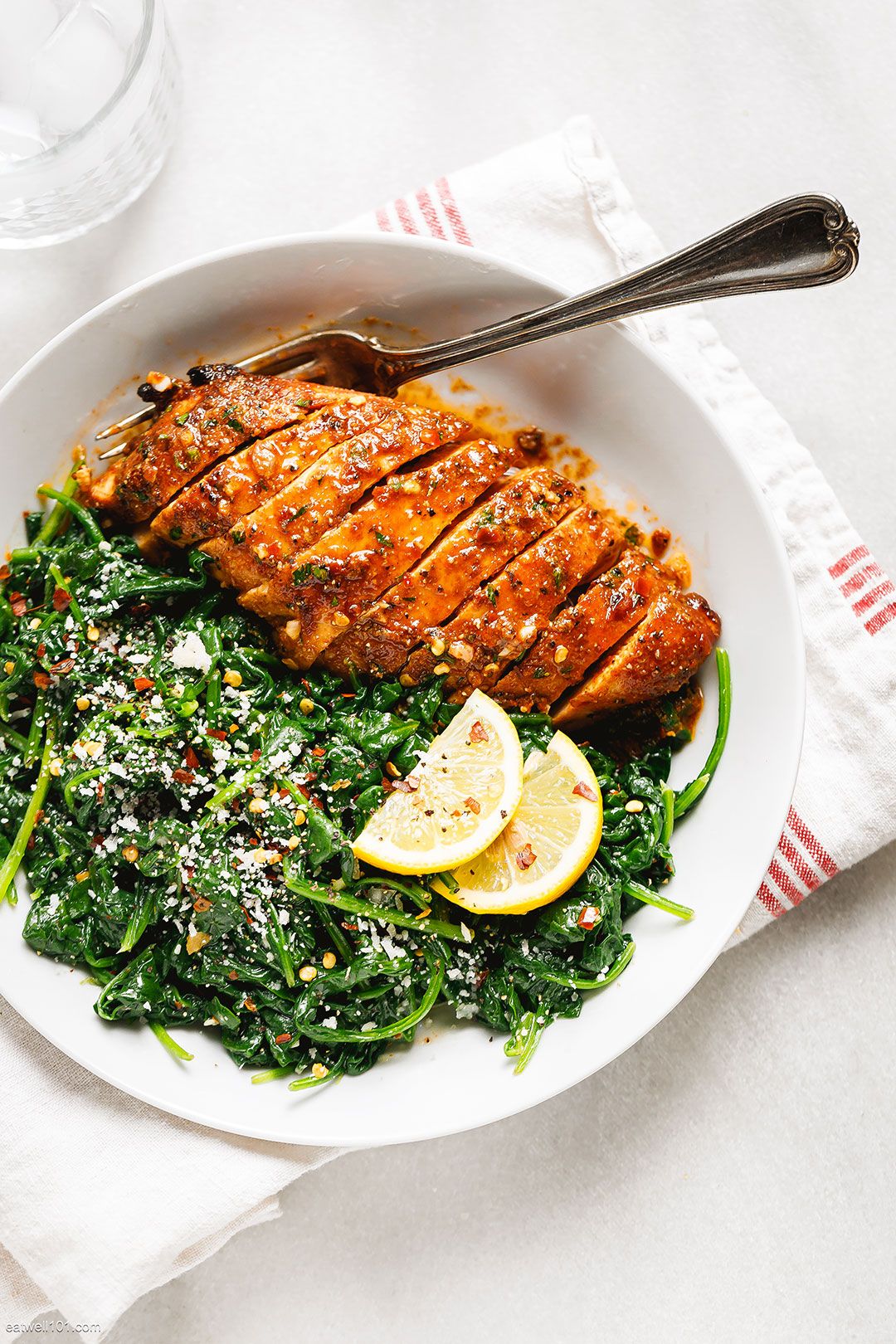 Sautéed Lemon-Garlic Chicken with Spinach