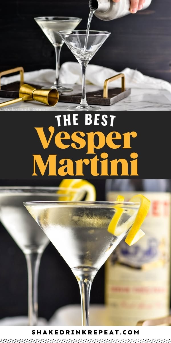 Gin and Lillet Blanc Vesper Martini