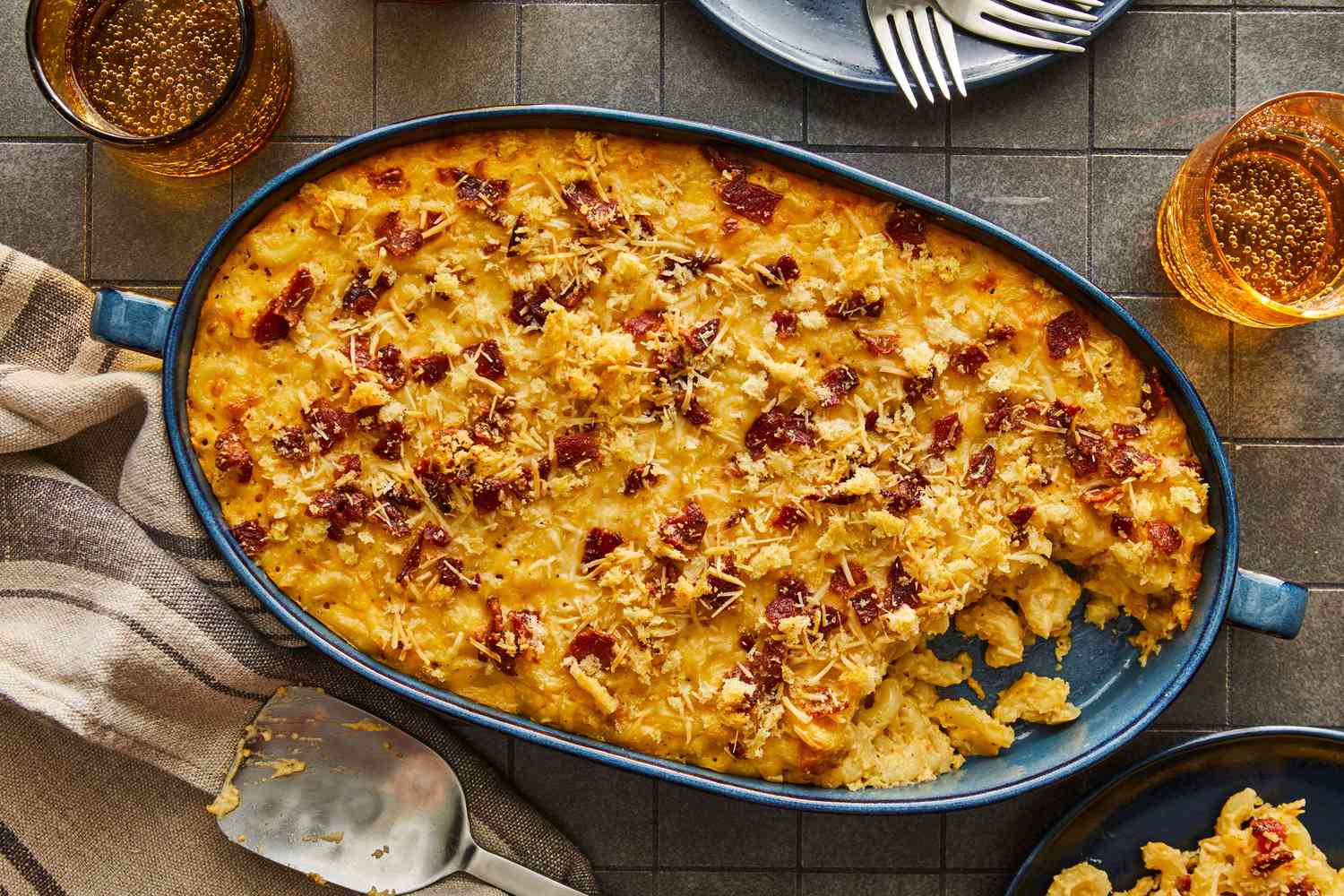Baked Macaroni and Cheese with Bacon