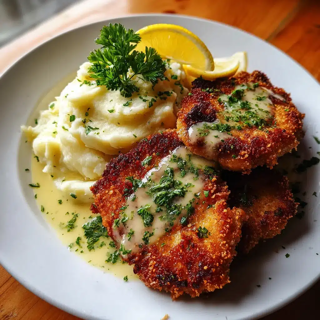 Pan-Fried Pork Schnitzel with Lemon Parsley Butter