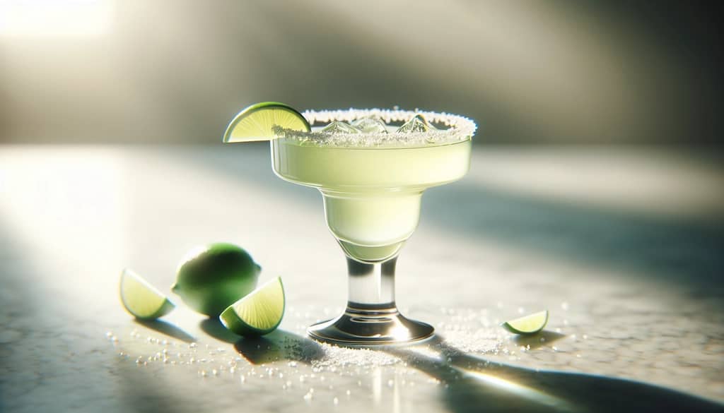 Simple Lime and Triple Sec Margarita on the Rocks