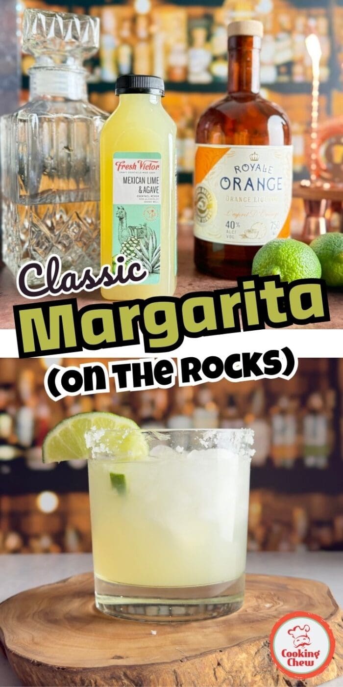 On the Rocks Classic Margarita with Fresh Lime and Orange Liqueur