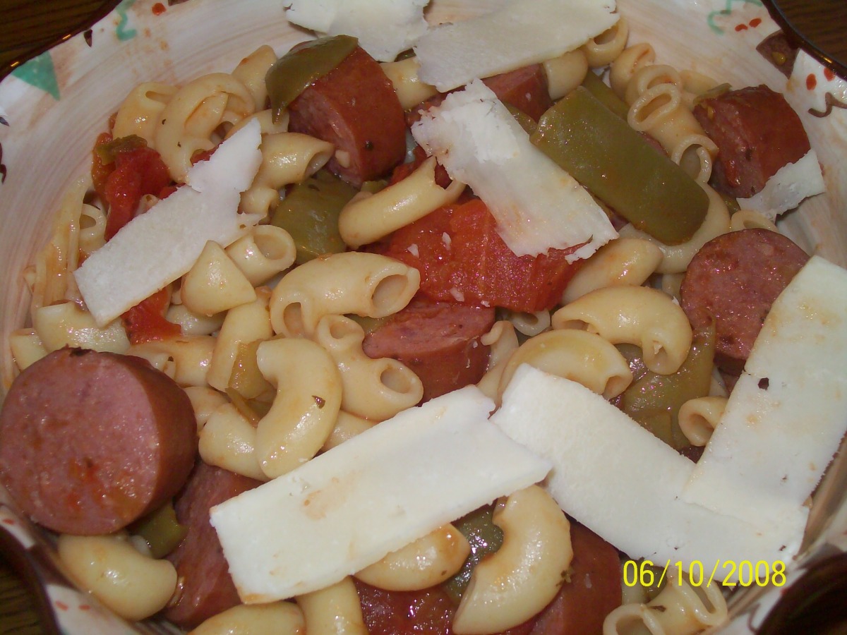 Harvest Bean and Sausage Pasta with Herbed Butter