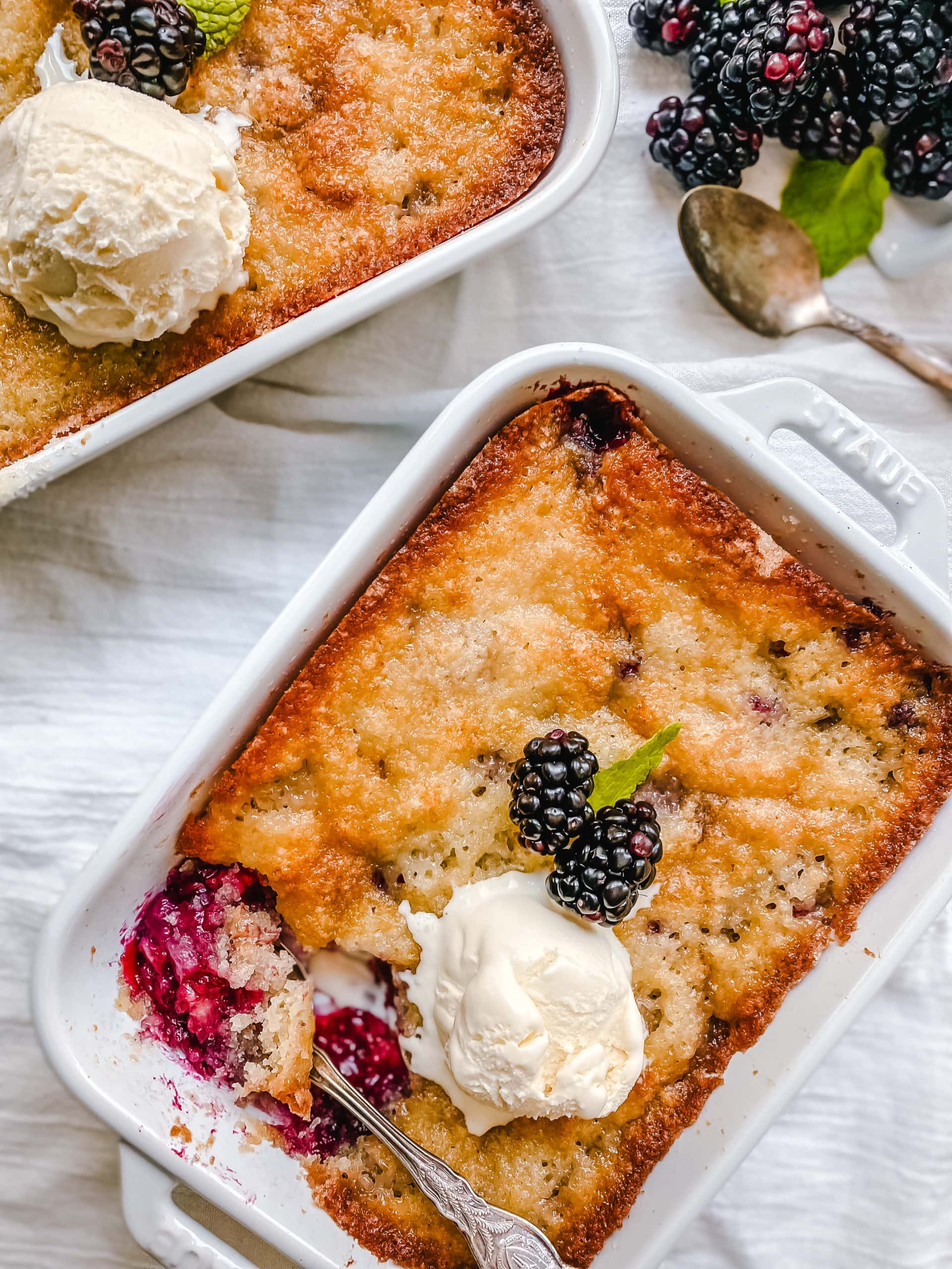 Blackberry Bourbon Cobbler with Vanilla Bean Crumble