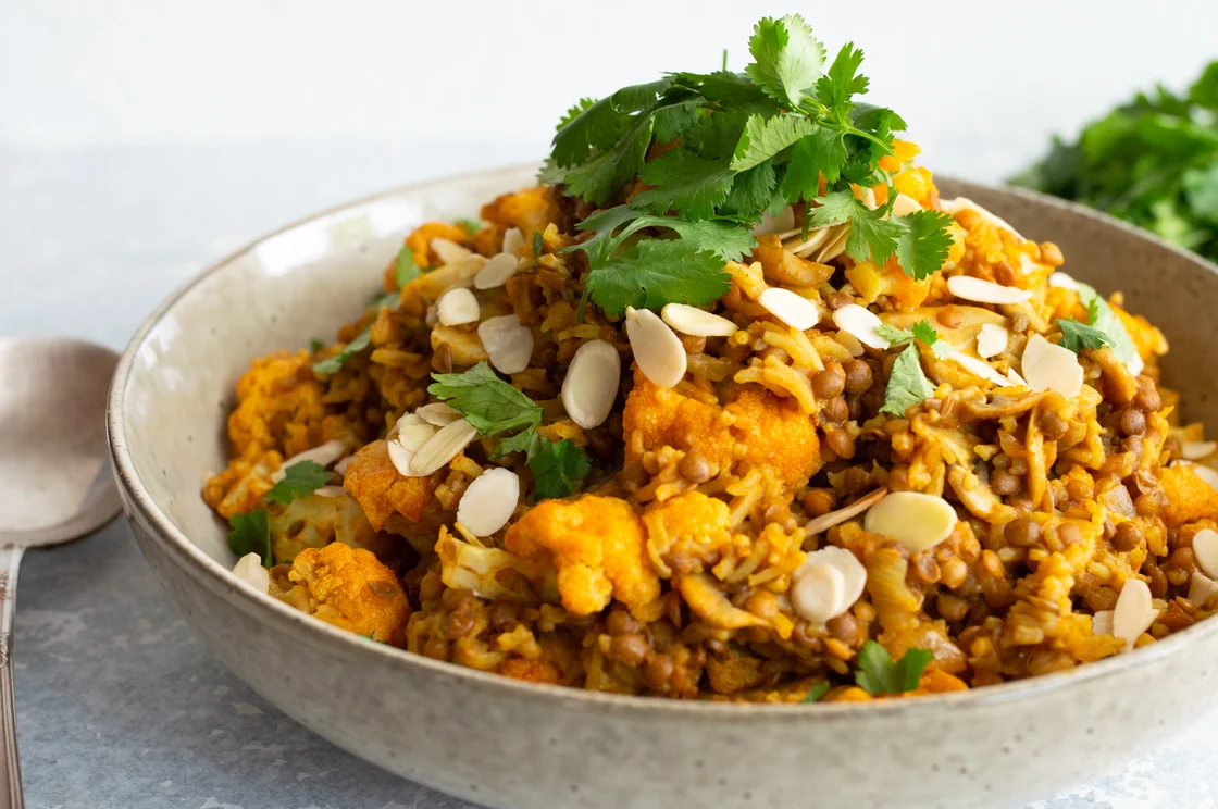 Herb-Soaked Lentil Pilaf