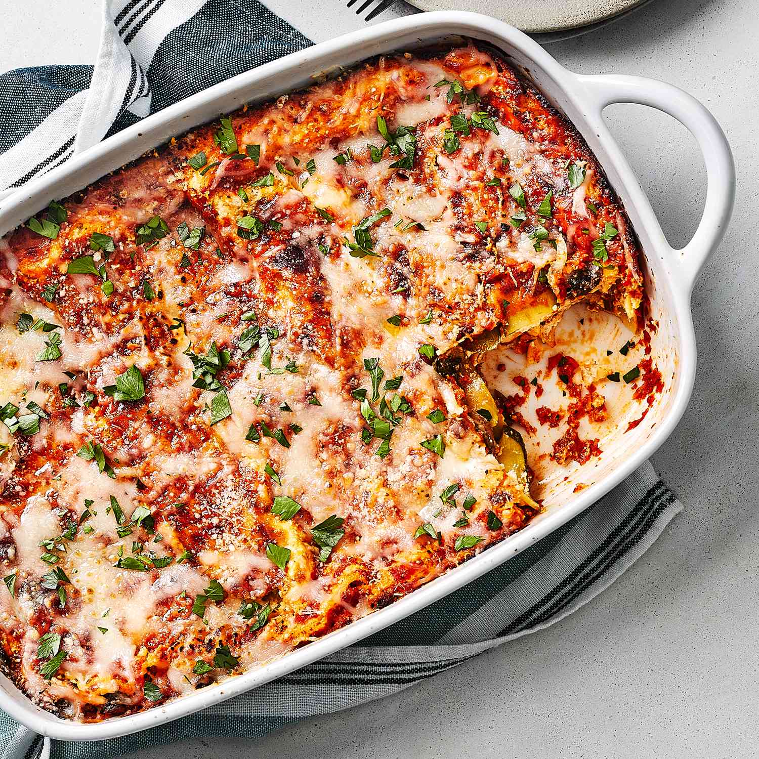 Savory Vegetable-Loaded Lasagna with Spinach and Mushrooms