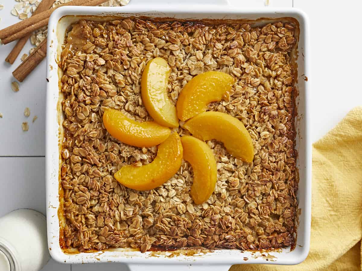 Oven-Baked Peach Crisp with Oat Topping