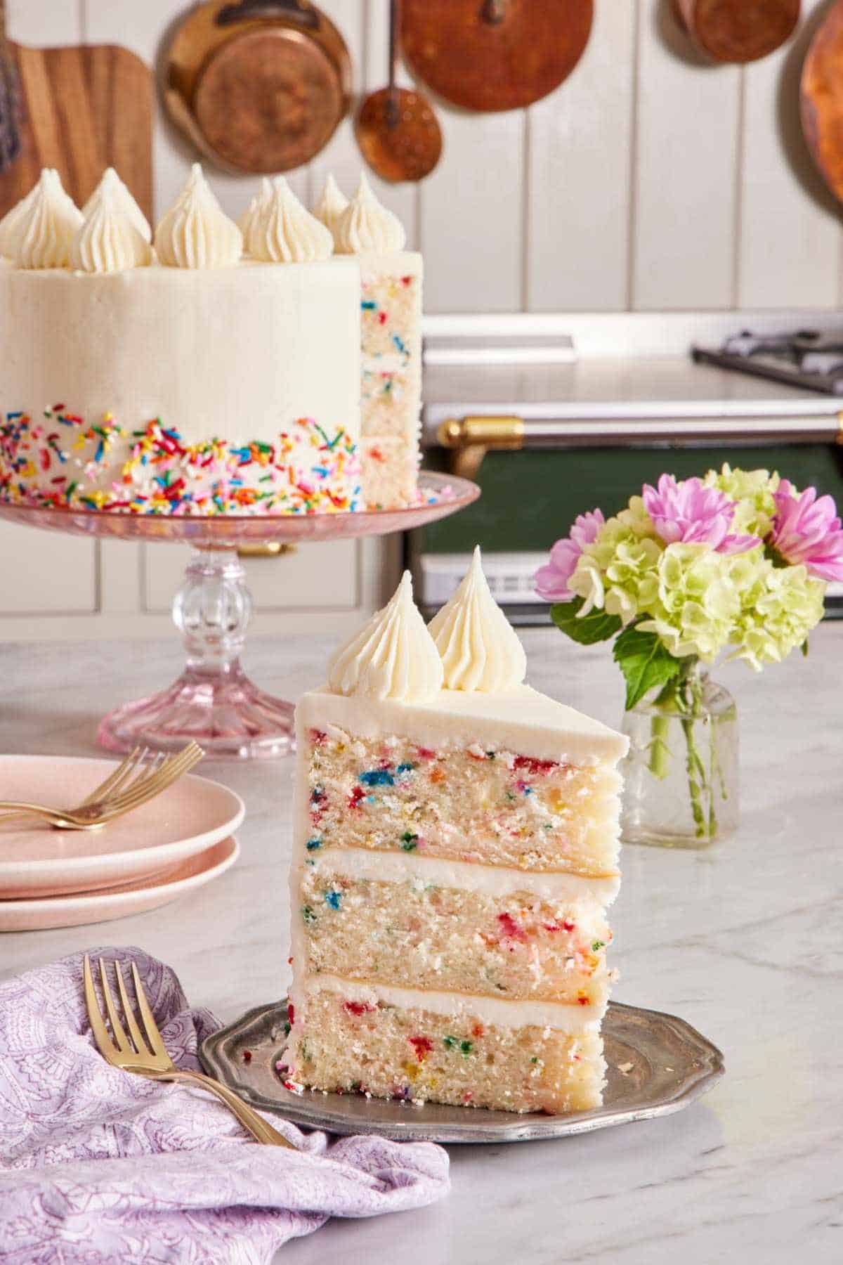 Botanical Garden Floral Funfetti Cake