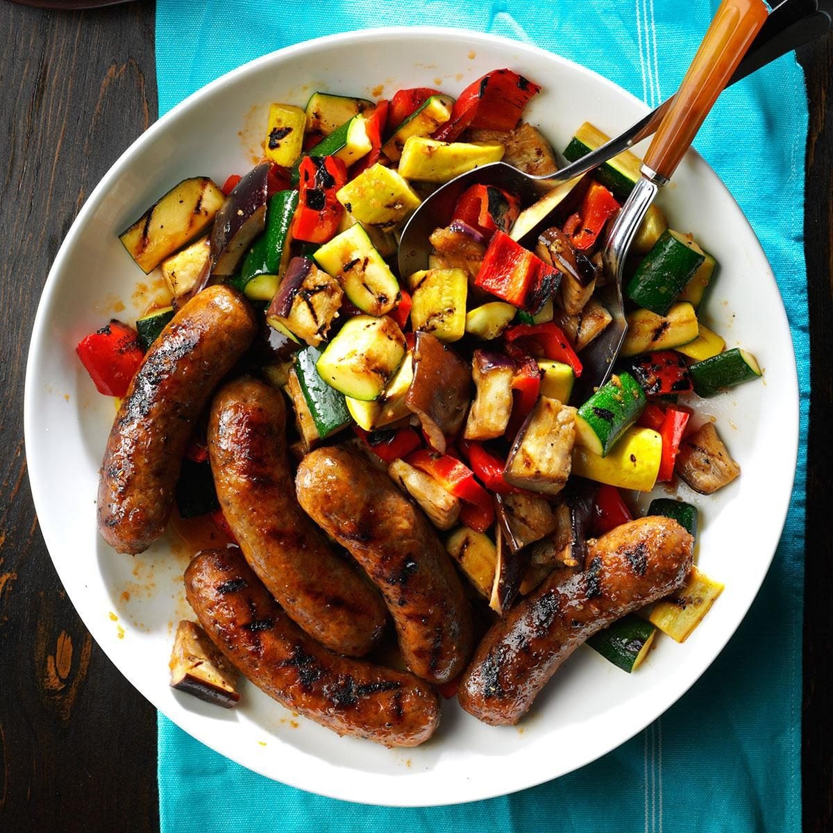 Carver County Dakota Rail Trail Grilled Sausage and Peppers Skewers
