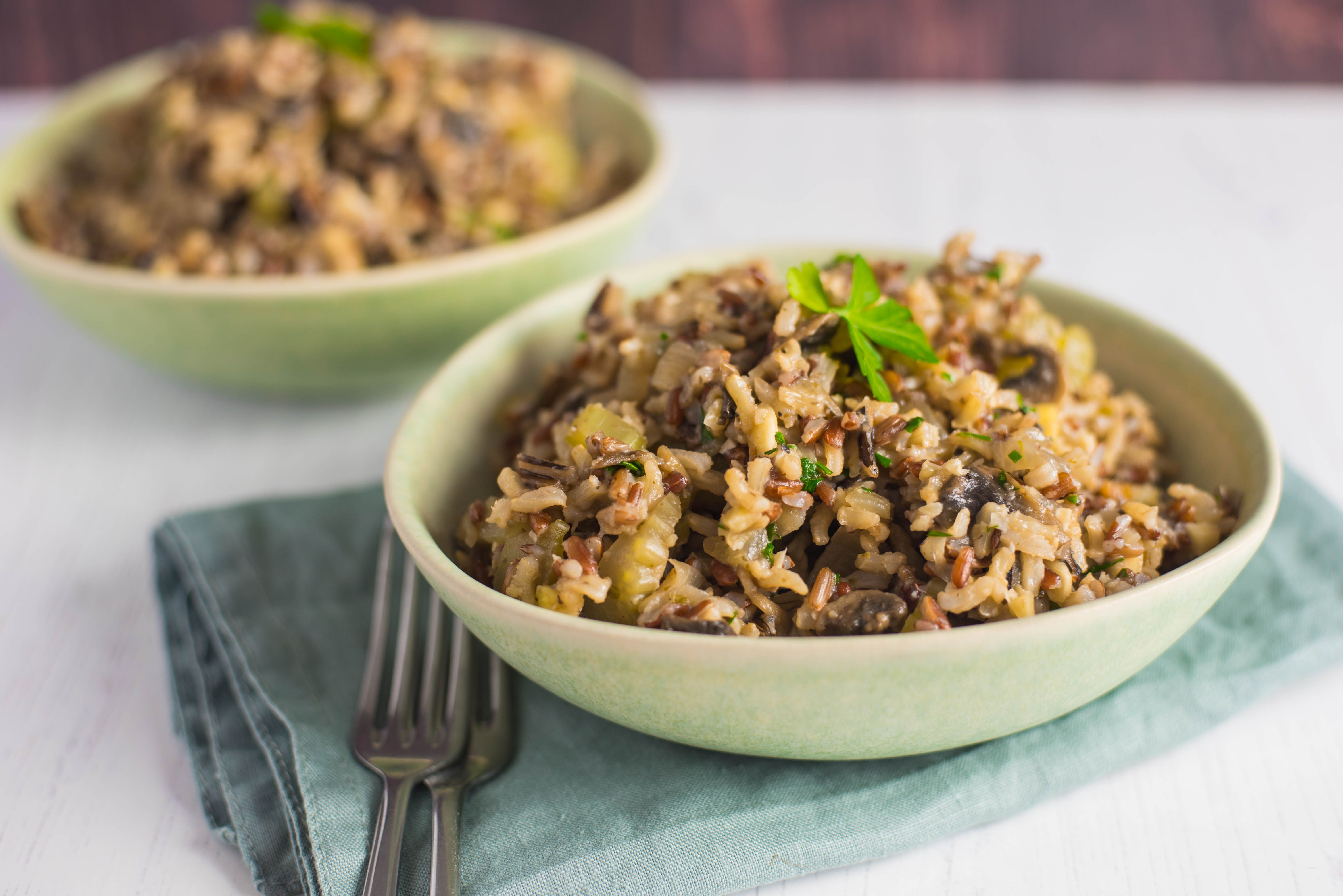Edina Inspired Wild Rice and Mushroom Pilaf