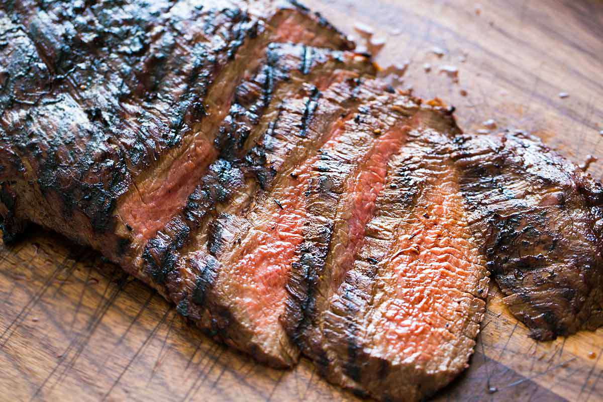 Charcoal-Grilled Spicy Beef Flank Steak