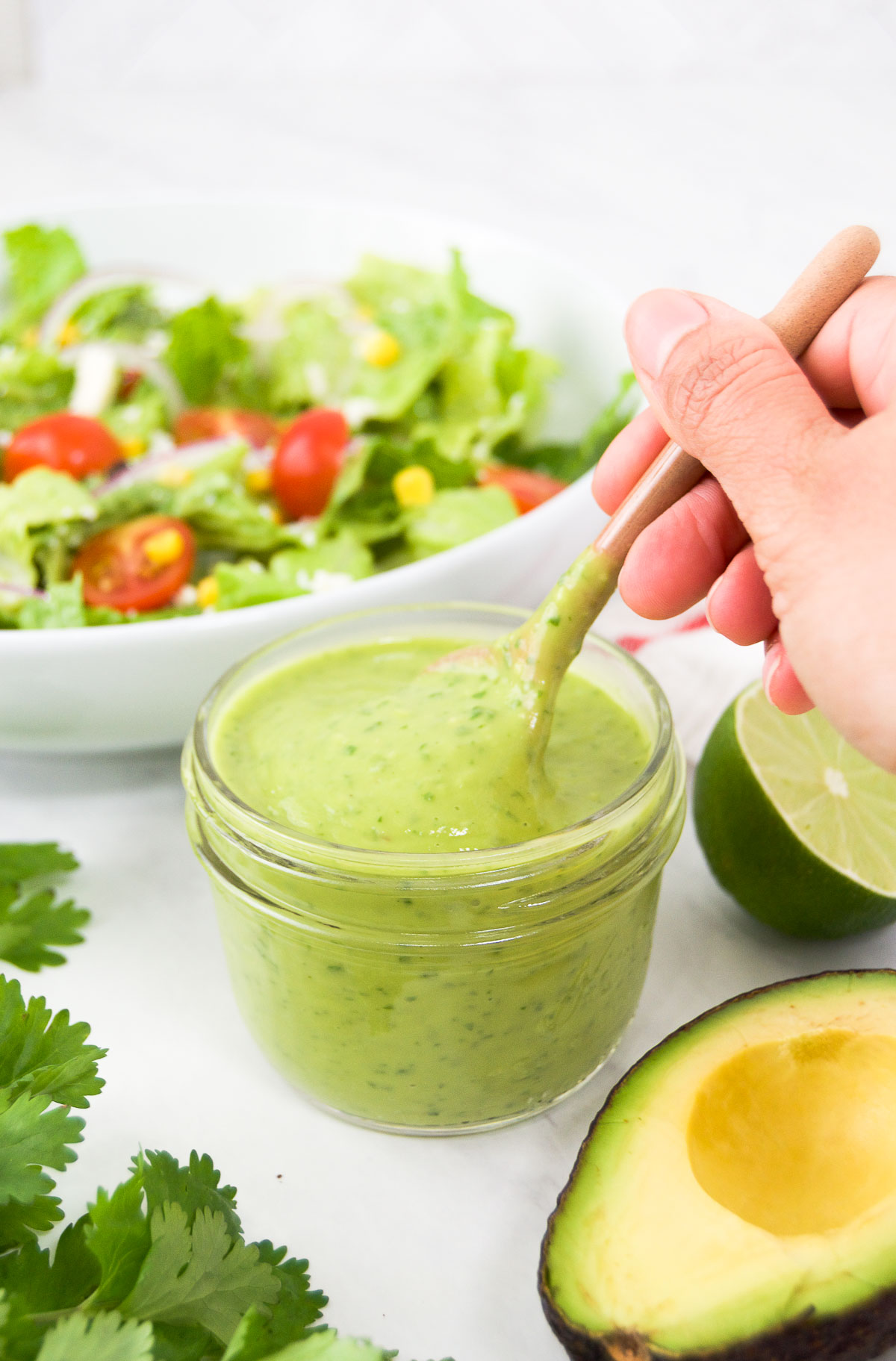 Deconstructed Margarita Salad with Lime Vinaigrette and Tequila-Infused Avocado