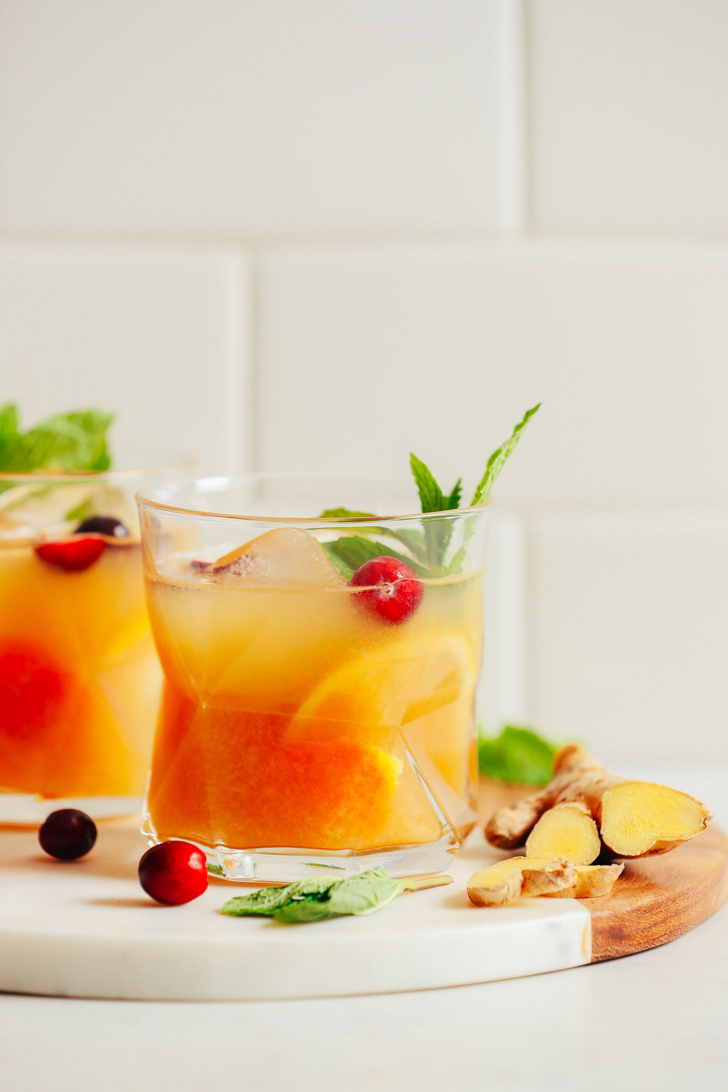 Spiced Ginger-Mint Whiskey Sour