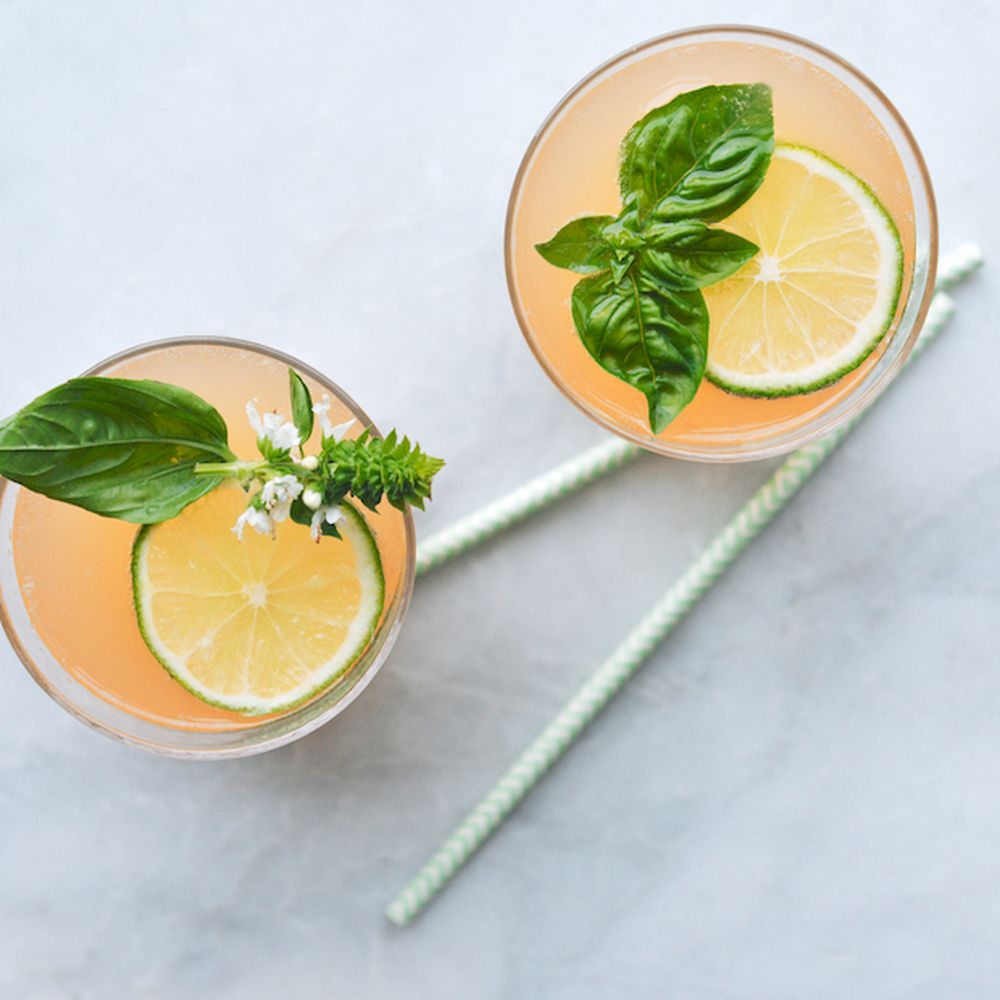Herbal Grapefruit Basil Gin Cooler