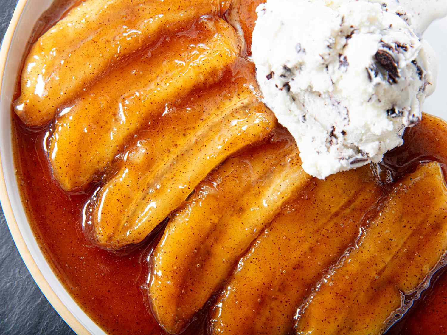 Oven-Roasted Banana Foster with Rum Caramel Sauce