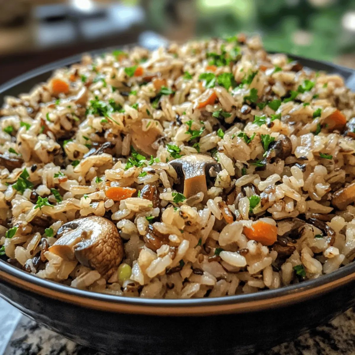 Sautéed Wild Rice and Mushroom Pilaf with Minnesota River Bluffs Herbs