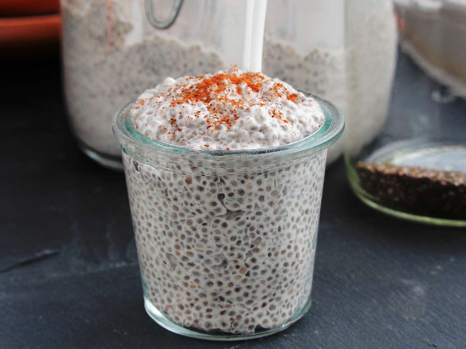No-Bake Chia and Coconut Pudding with Fresh Berries