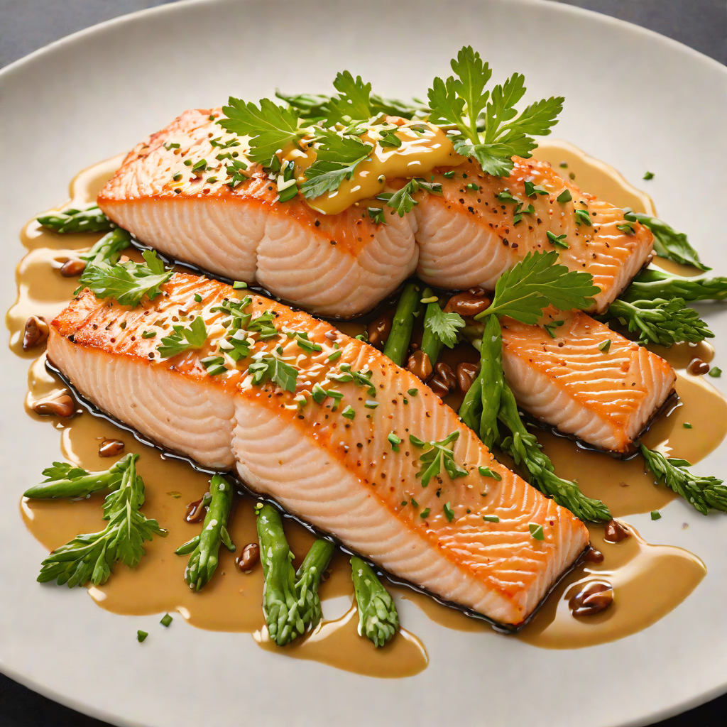 Pan-Roasted Salmon with Maple Mustard Glaze