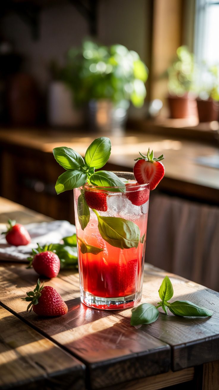 Shaken Popular Berry Basil Fizz