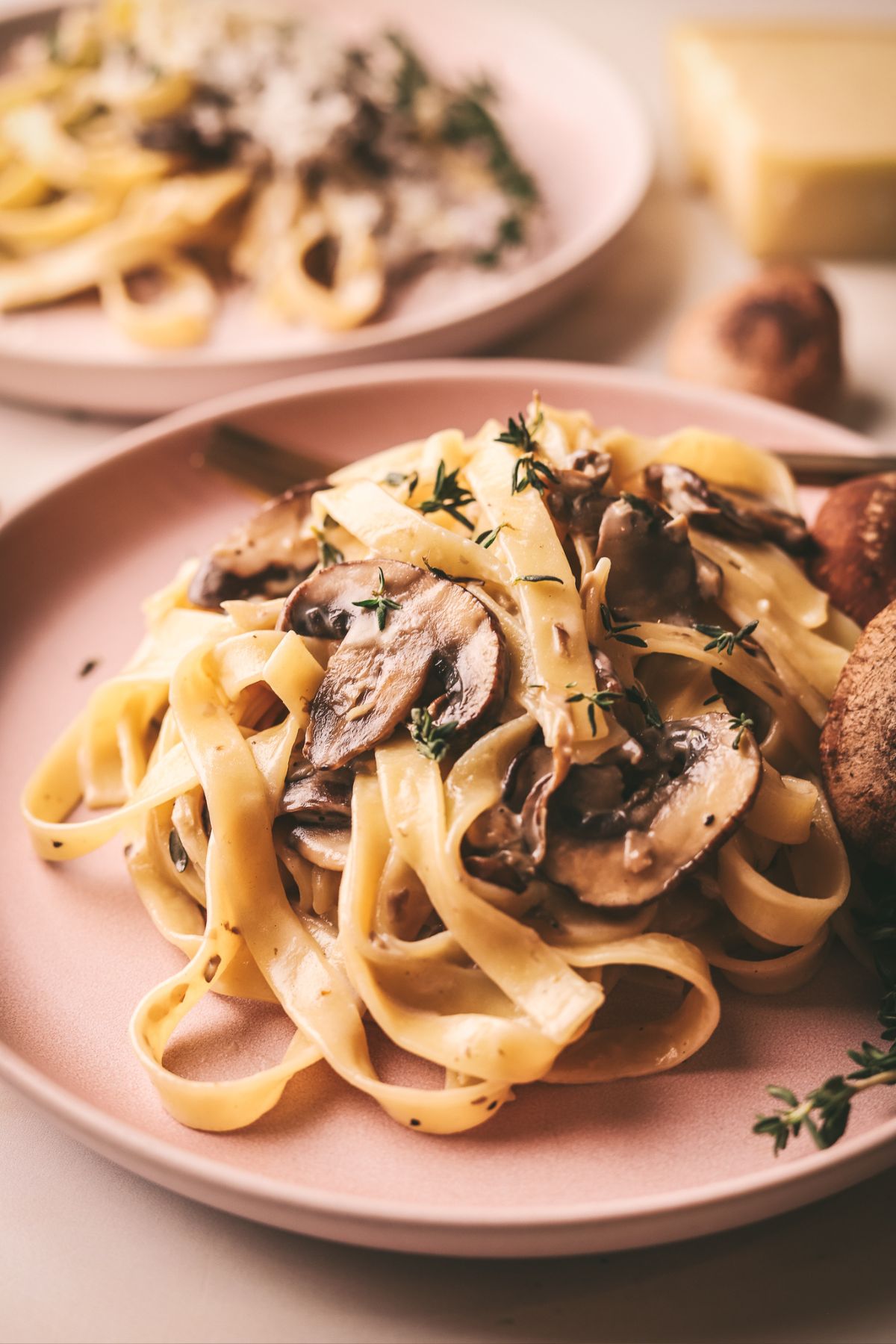 Creamy Rosemary Mushroom Pasta with White Wine