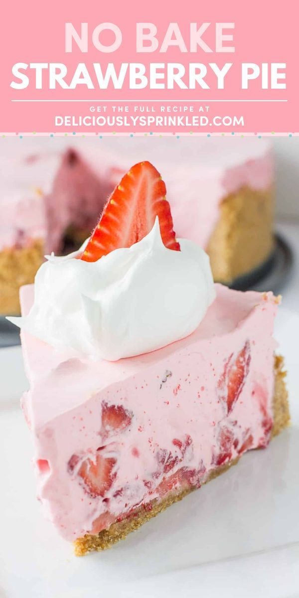No-Bake Strawberry Gelatin Cream Pie