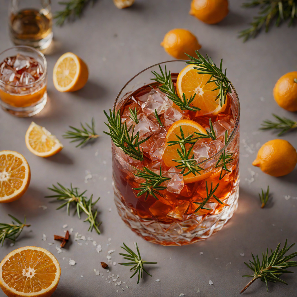 Smoked Rosemary Mezcal Negroni