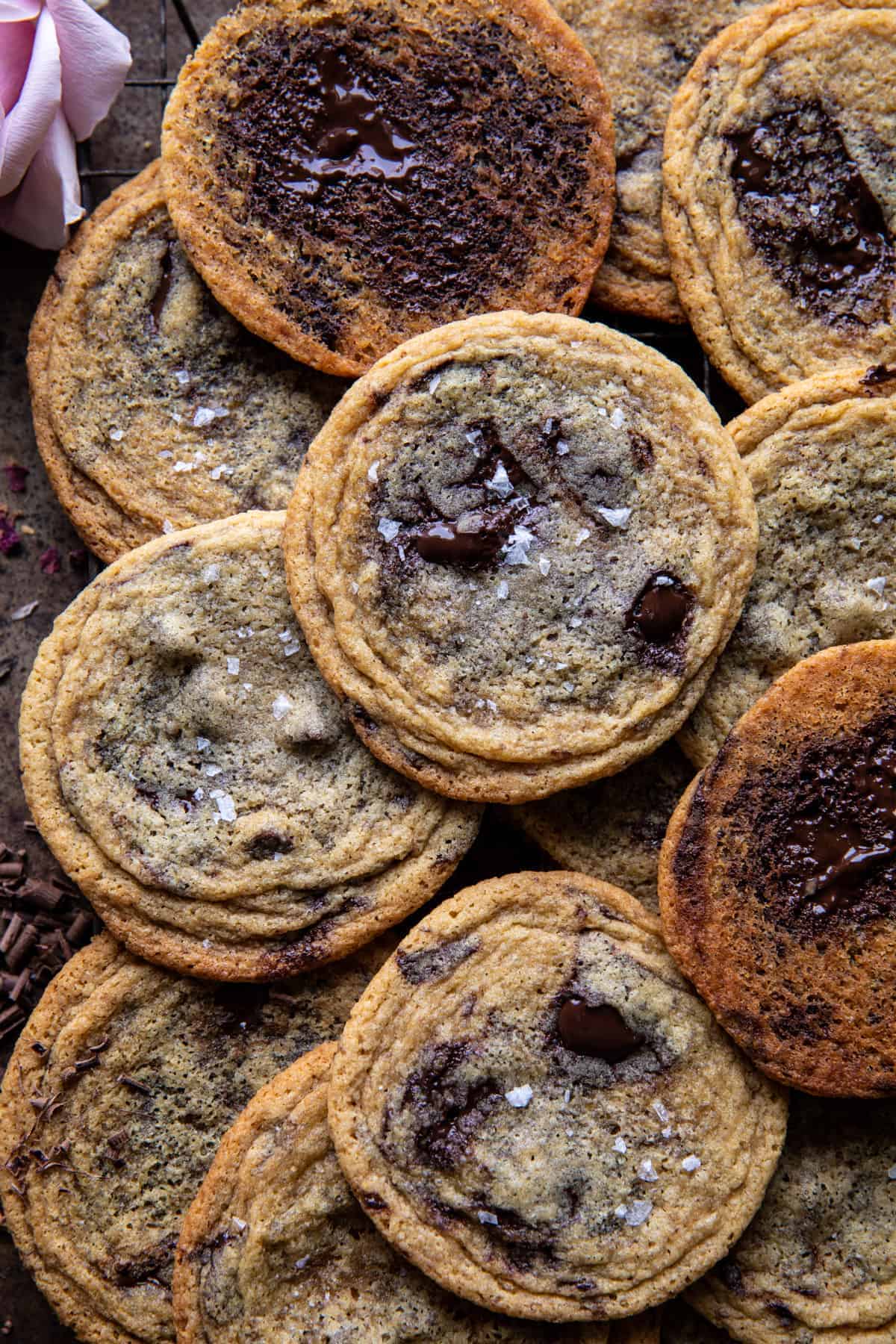 Half-Baked Chocolate and Almond Sheet Pan Cookies