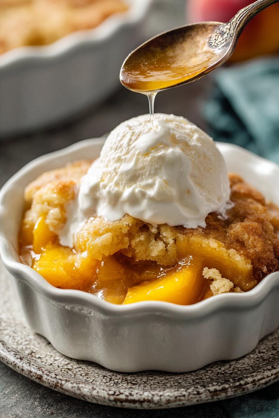 Southern-Style Peach Cobbler with Buttery Biscuit Topping
