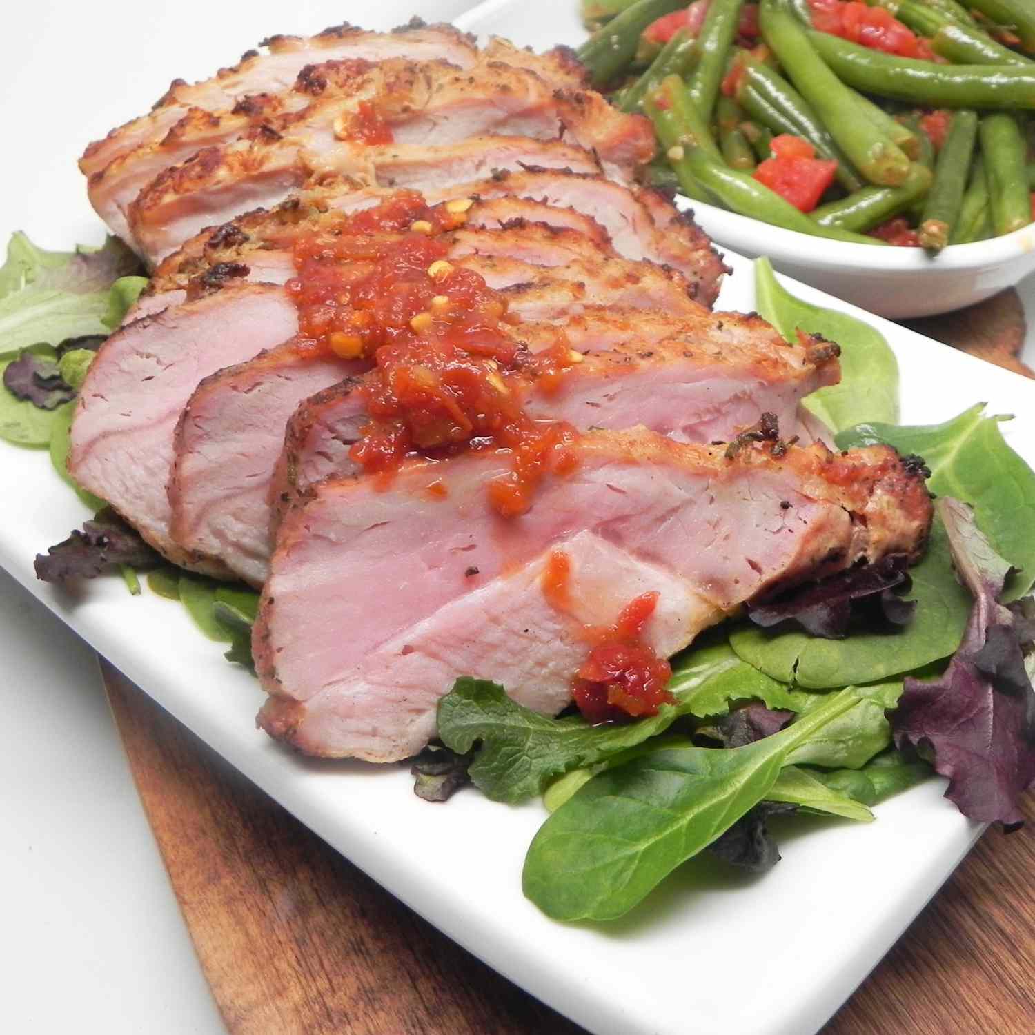 Tamarind-Glazed Pork Tenderloin with Spiced Mango Salsa