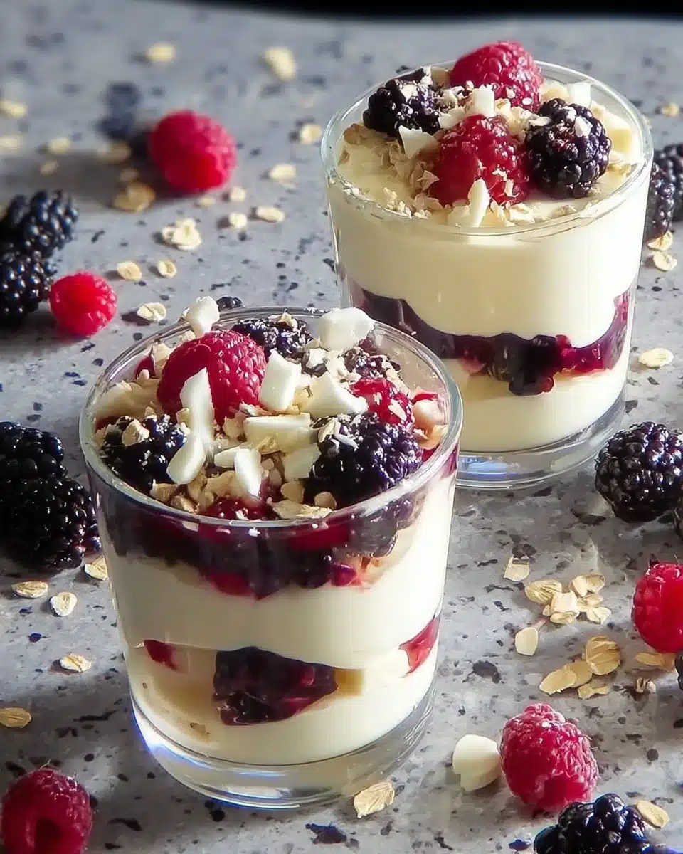 No-Bake Mixed Berry Mascarpone Parfait