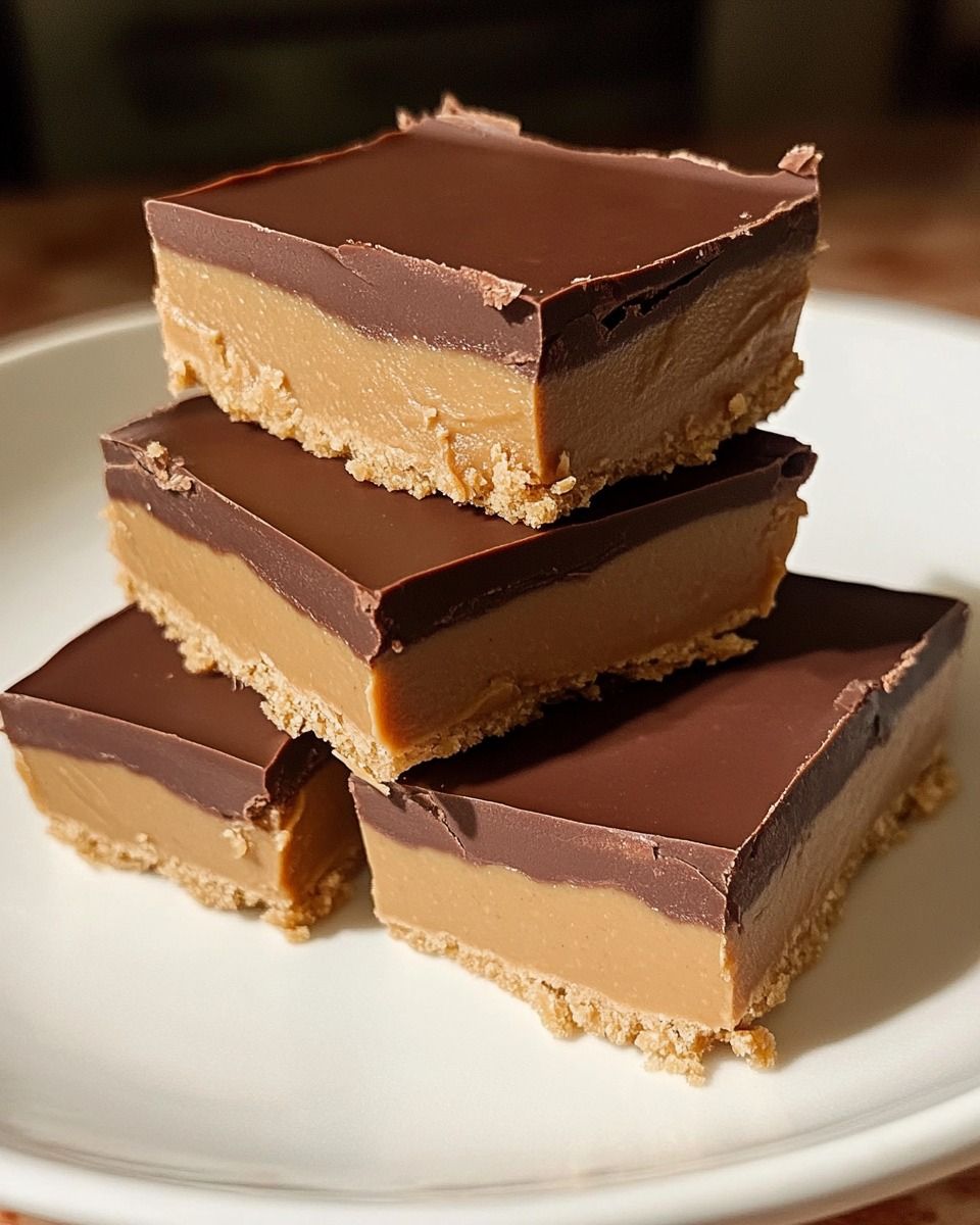 Chocolate-Peanut Butter Truffle Bars