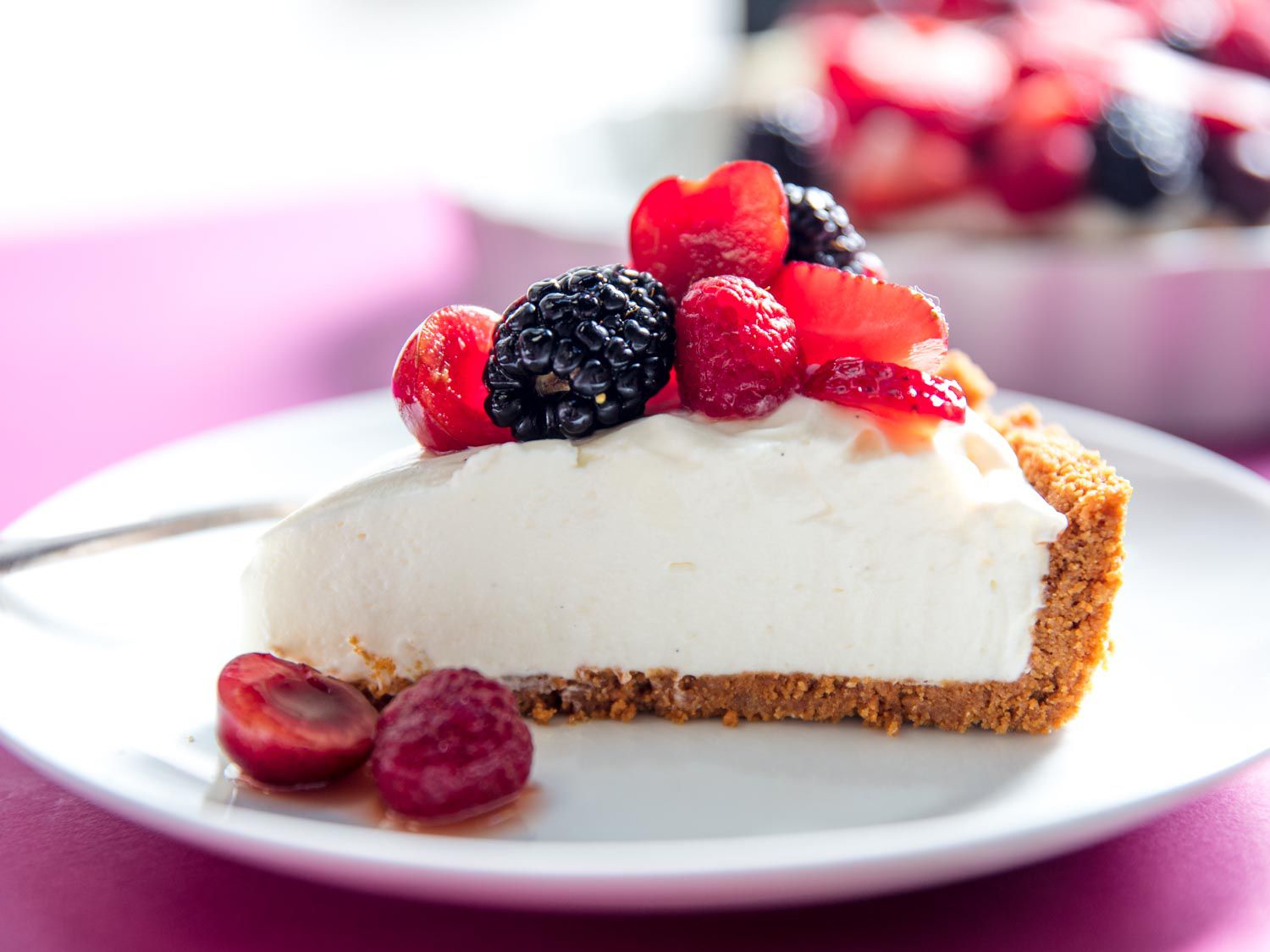 No-Bake Cheesecake with Fresh Mixed Berries