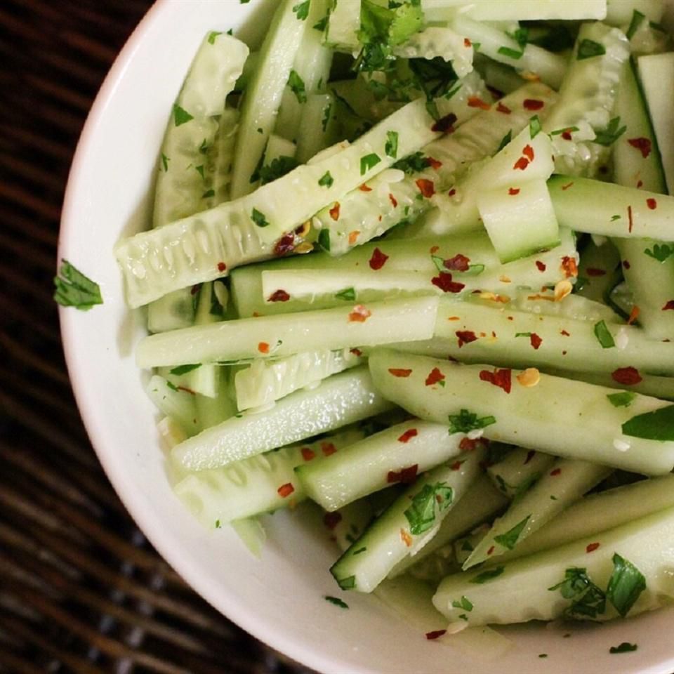 Zesty Southwest Cucumber Salad with Lime-Cilantro Dressing