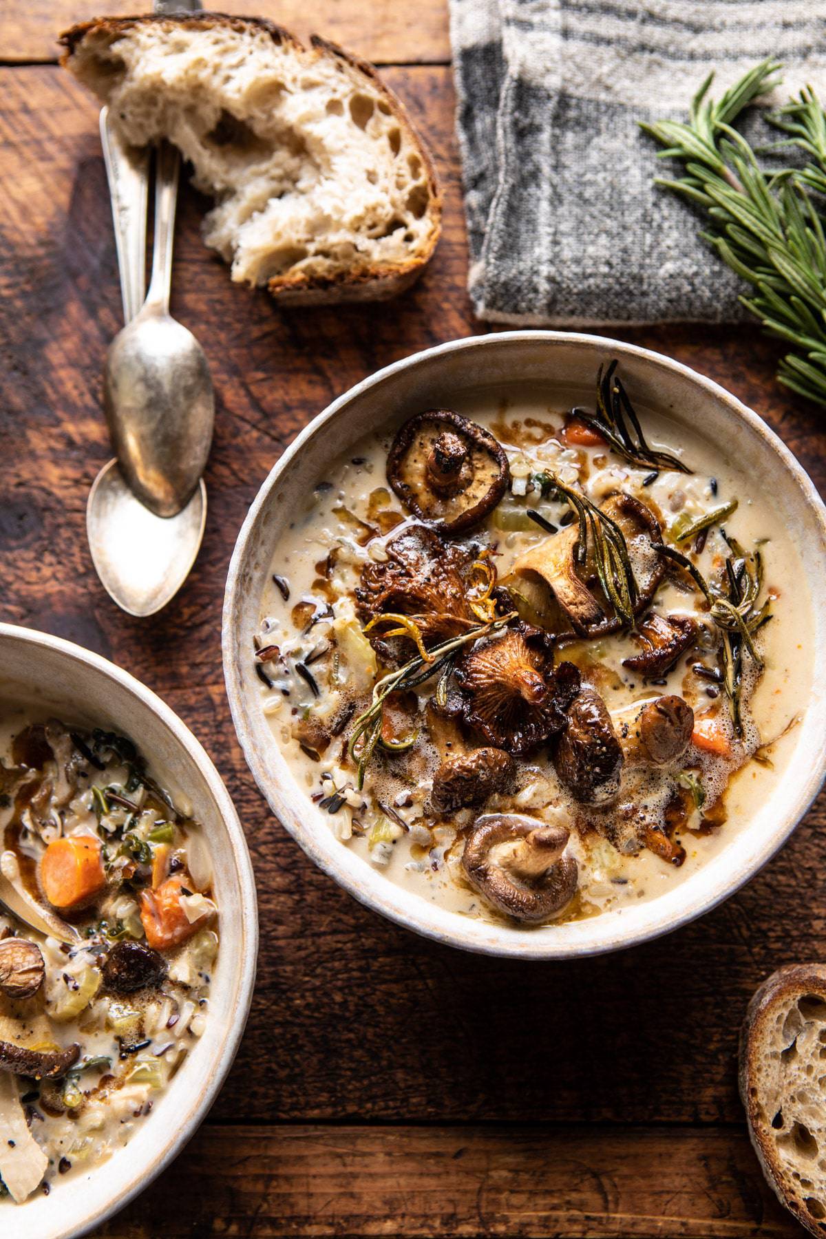 Edina-Inspired Wild Rice and Mushroom Soup