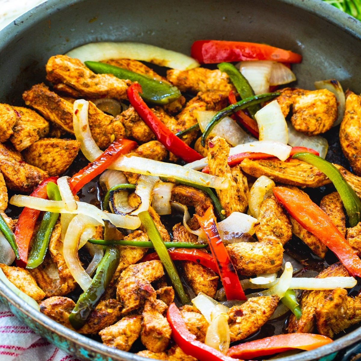 Spiced Chicken Fajitas with Bell Peppers and Onions