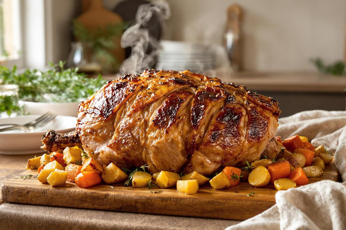 Slow-Cooked Pork Shoulder with Spanish Sofrito and Saffron