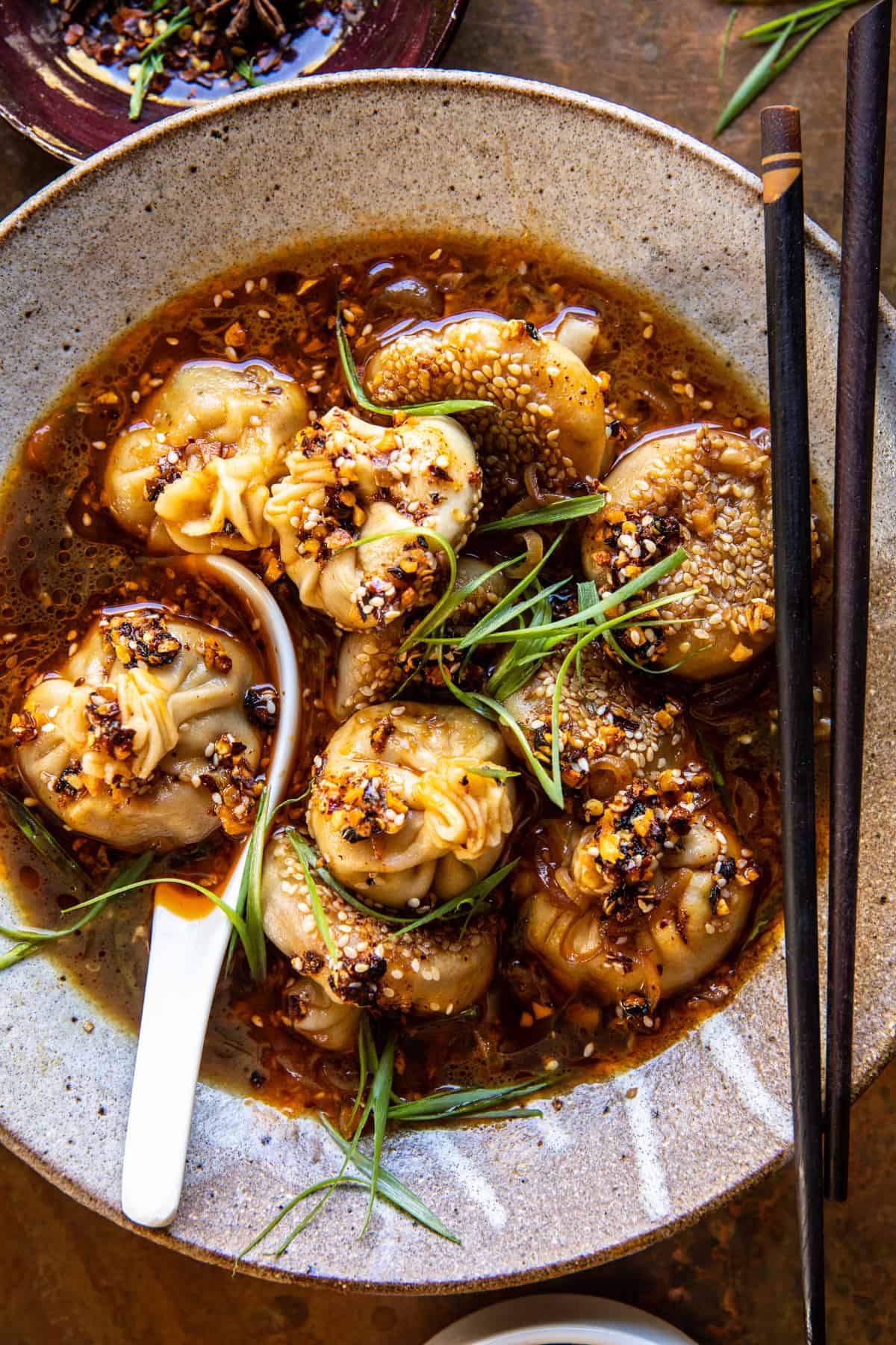 Steamed Pork Dumplings with Ginger-Soy Dipping Sauce