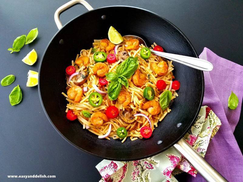 Stir-Fried Rice Noodles with Shrimp and Tamarind Sauce