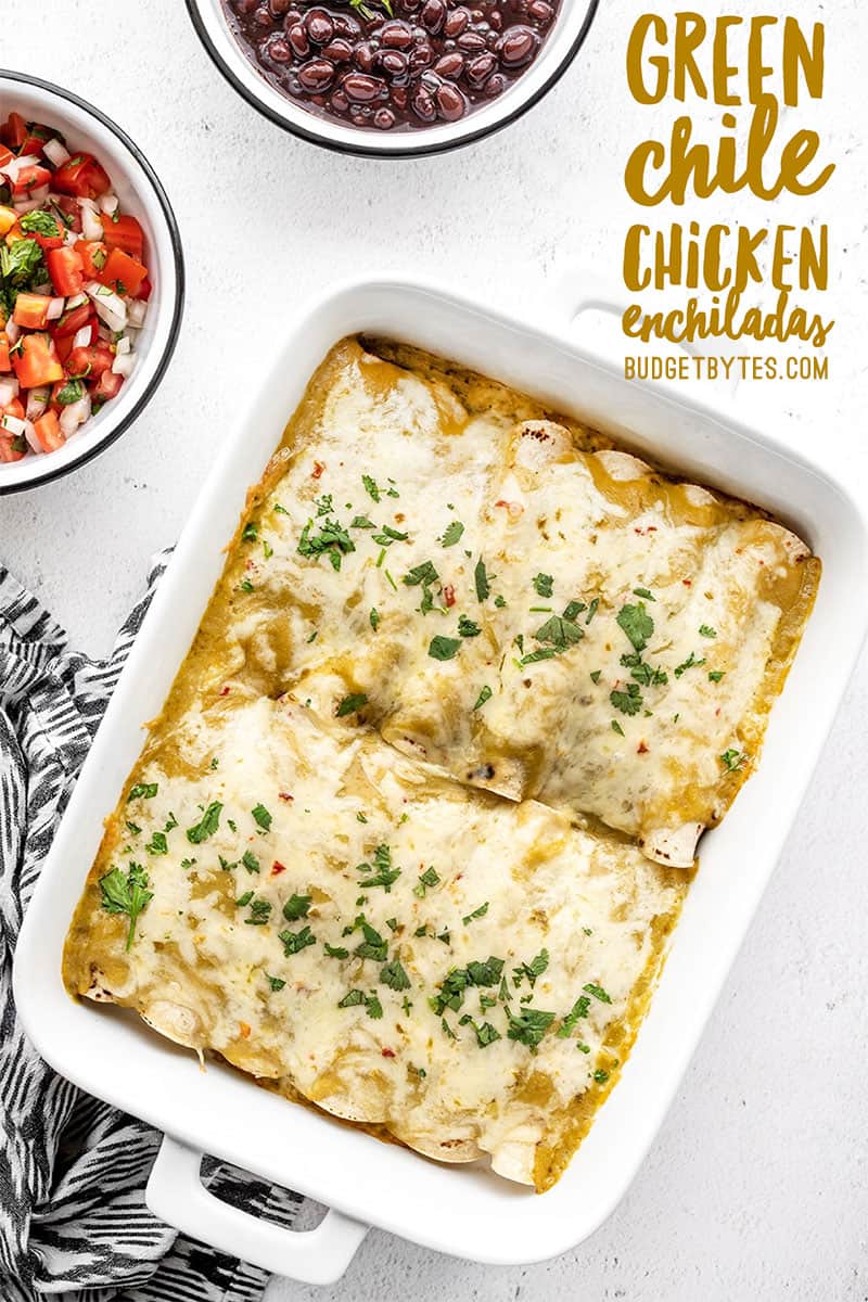 Range Cafe-Inspired Green Chile Chicken Enchiladas