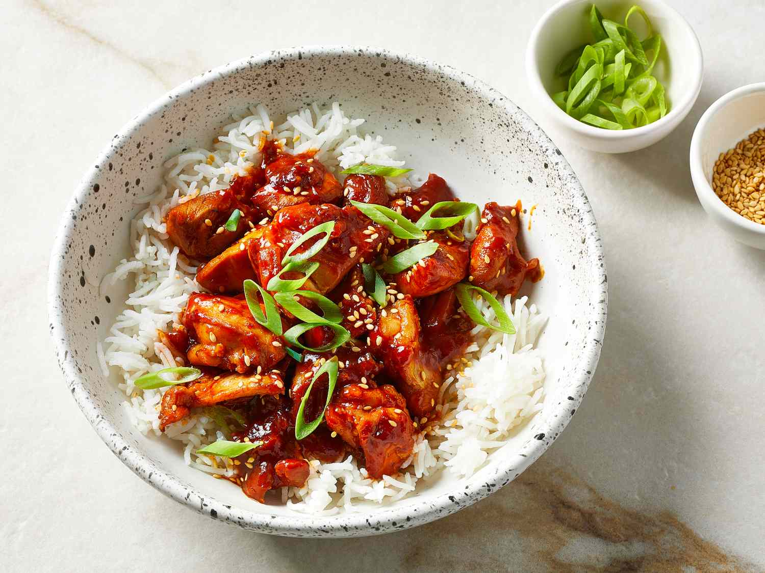 Spicy Korean Stir-Fried Chicken with Gochujang and Sesame