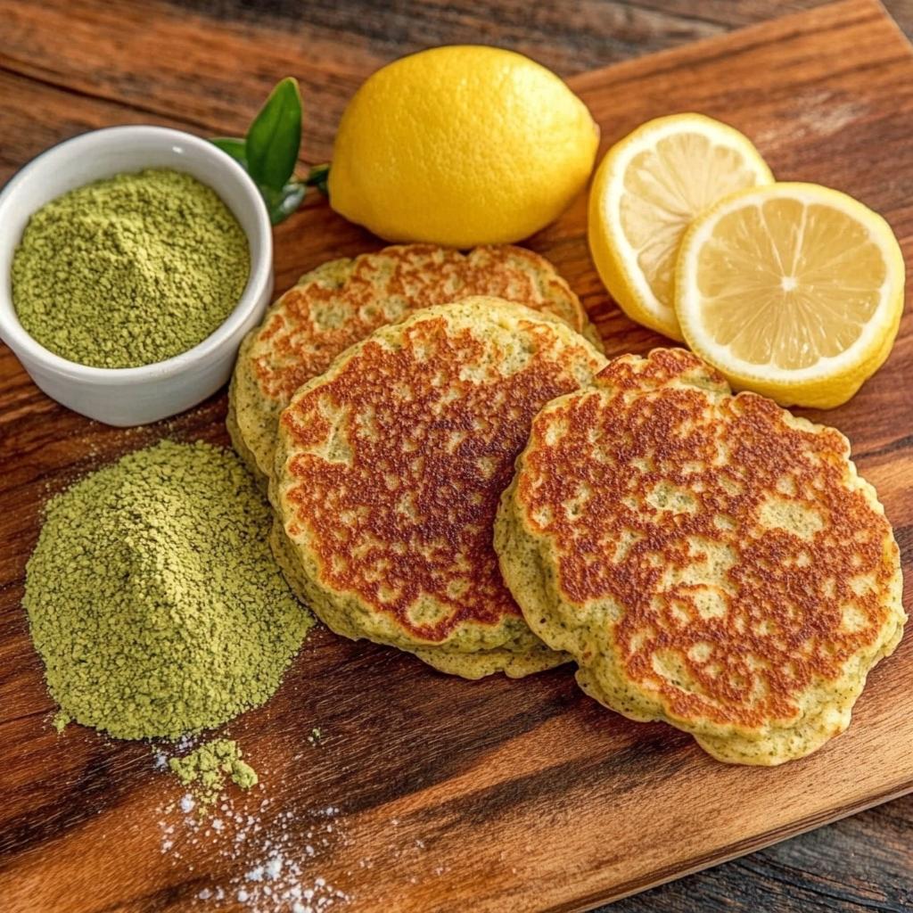 Matcha-Lemon Ricotta Pancakes