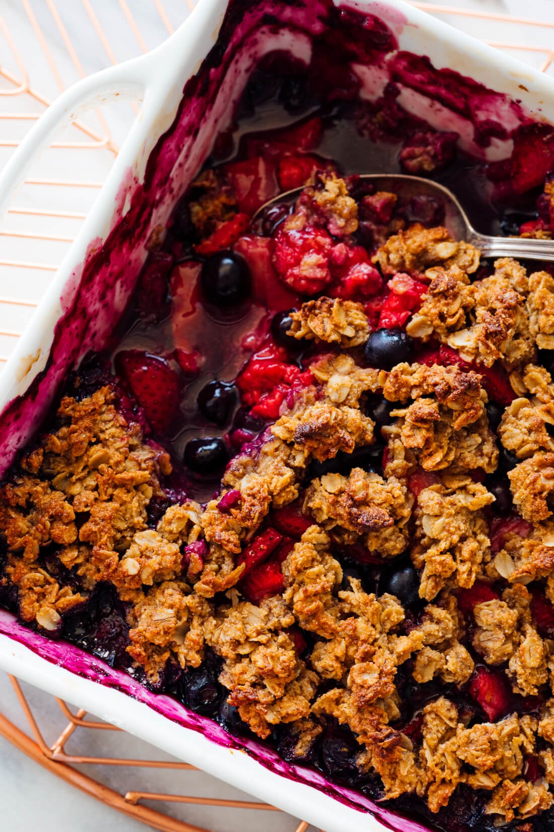 Northern Forest Berry Crisp with Oat Topping