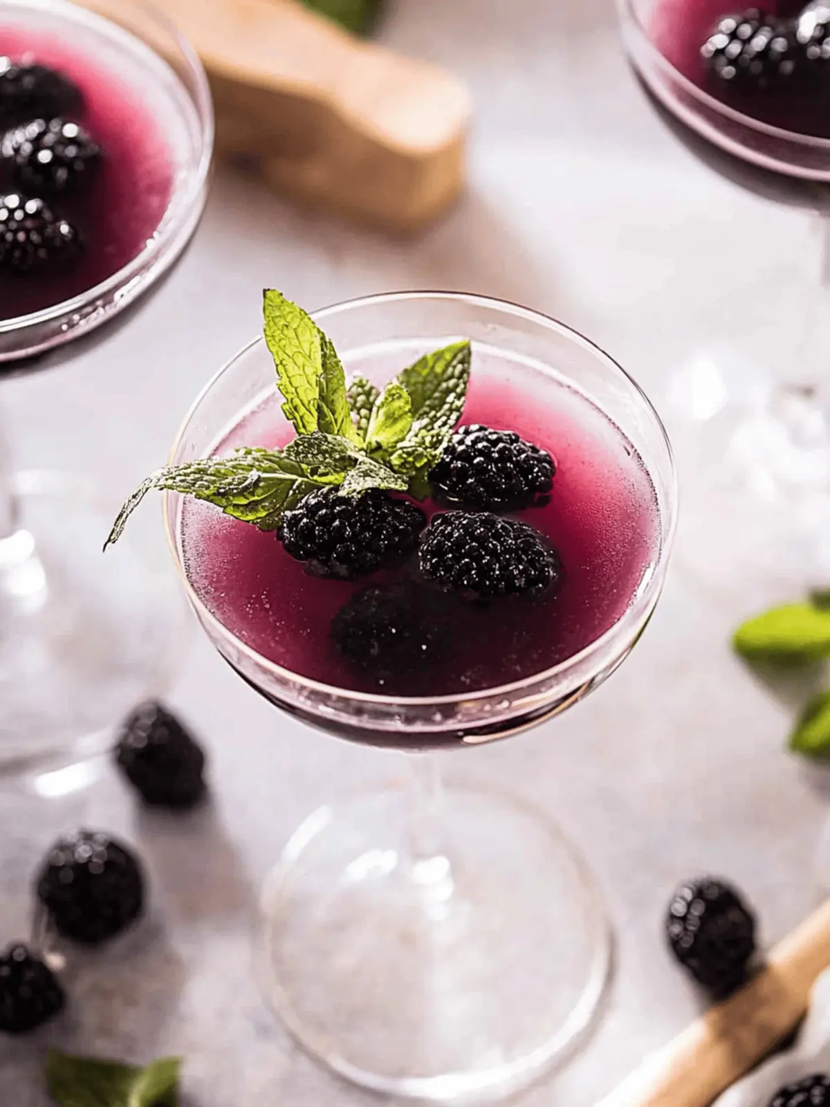 Muddled Mint Blackberry Fizz