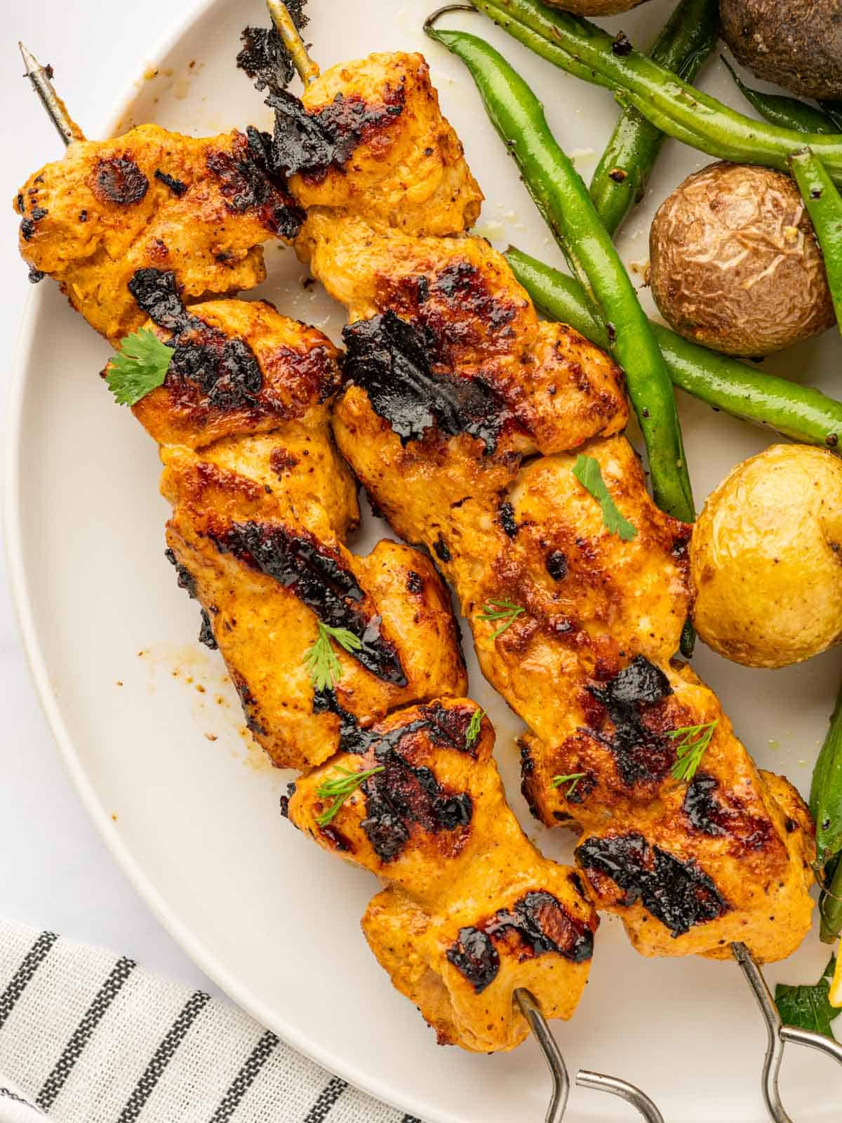 Tandoori-Spiced Chicken Skewers with Mint Yogurt Dip