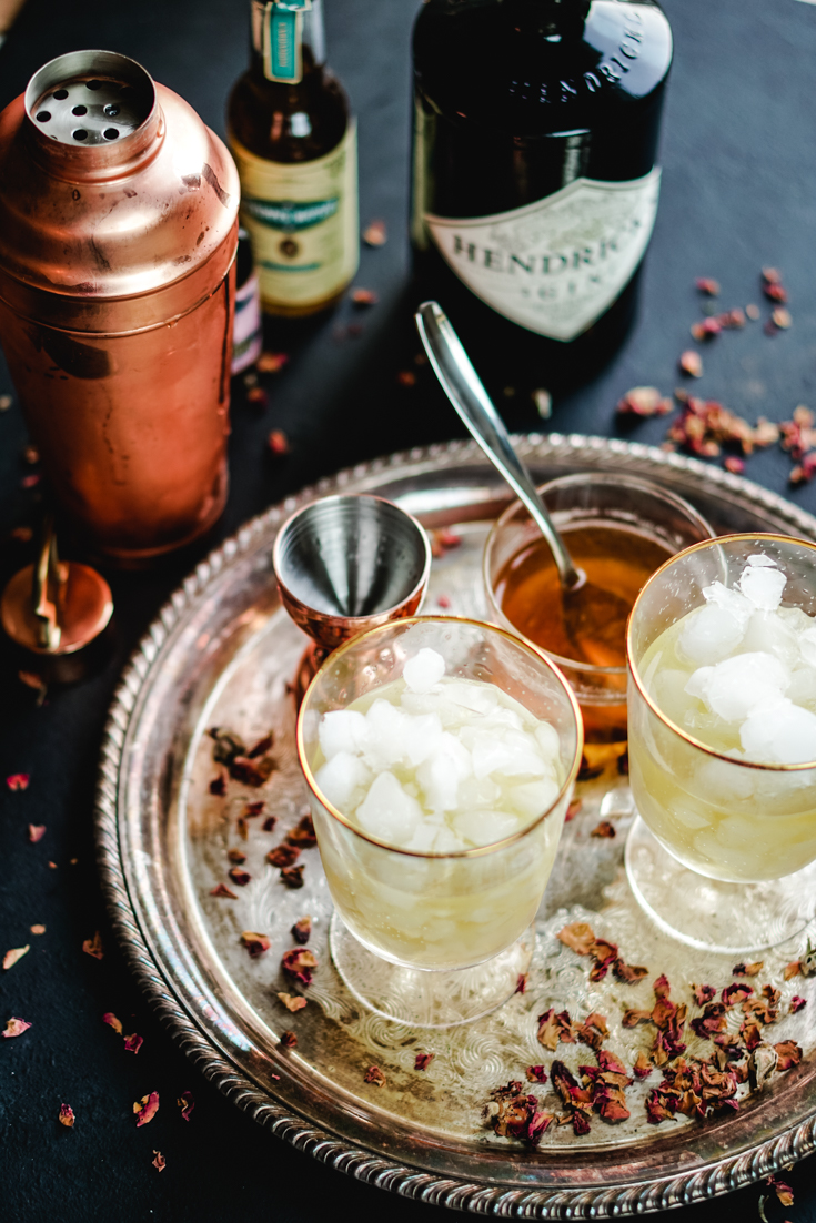 Cardamom Rose Vodka Martini