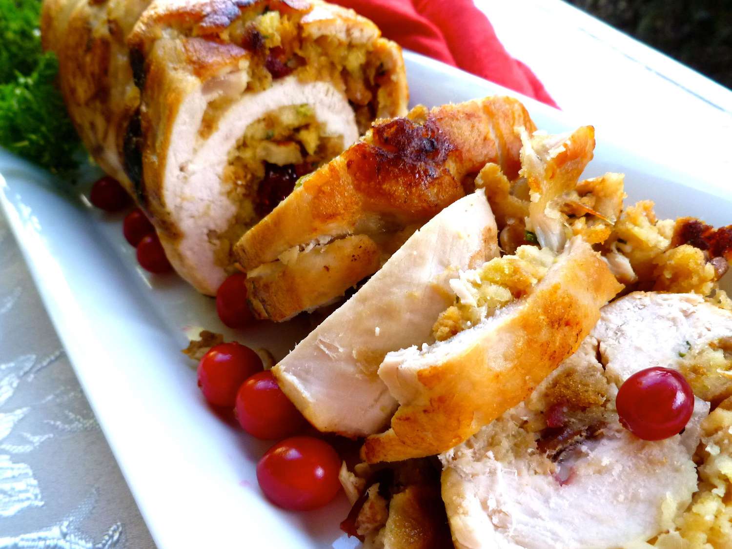 Smoked Turkey Breast Salad with Cranberry Vinaigrette