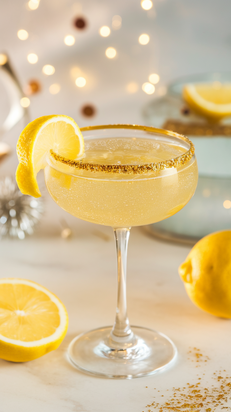 Saffron-Honey Lemon Drop Martini