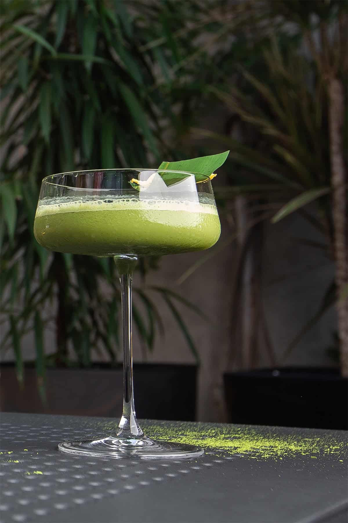 Honeyed Matcha Whiskey Sour